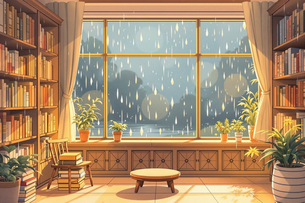 雨天的图书馆 - 短剧资源网作品